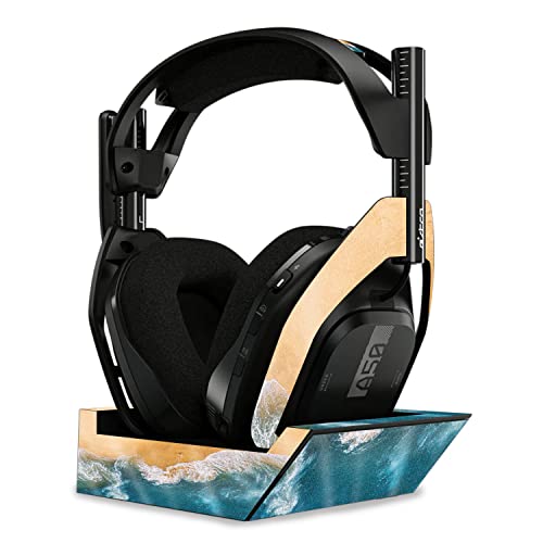 Image of MightySkins Glossy Glitter Skin Compatible with Astro A50 Wireless Headphones + Base Station (Gen 4) - Sea and Sand | Protective, Durable High-Gloss Glitter Finish | Easy to Apply | Made in The USA