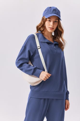Image of PINSPARK 2 Piece Sets for Women 1 /4 Zip Lounge Matching Set Fall Outfits
