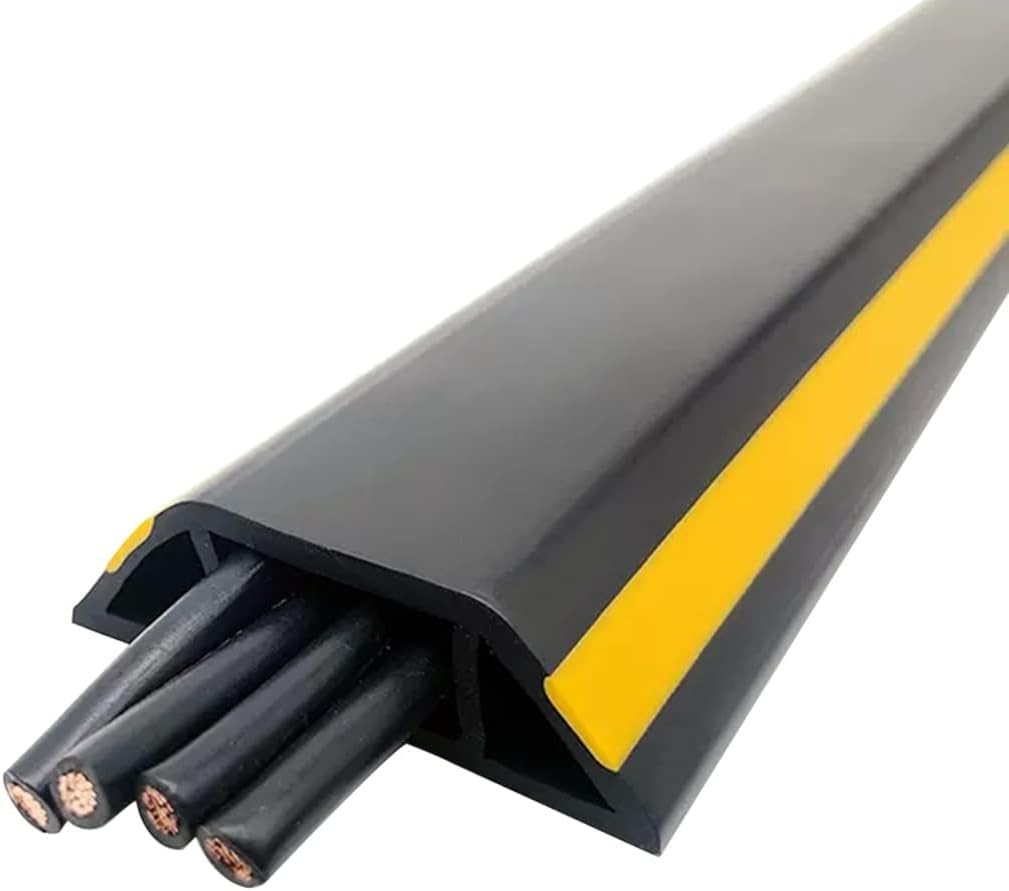 Cubierta de cable de suelo para alfombra y protector de cable de PVC flexible 6 metros 8