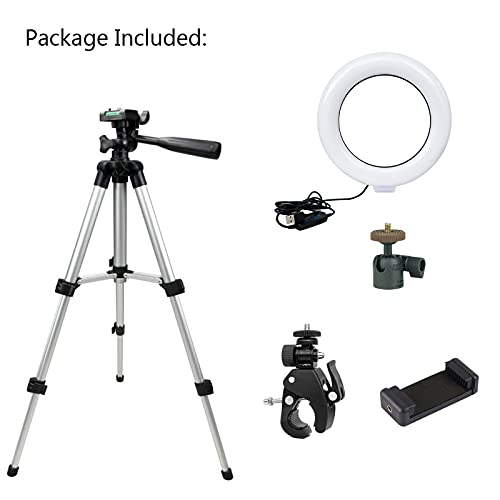 Wongping 6" Ring Light With Tripod Stand For Youtube Video Selfie Live Stream And Makeup Dimmable Led Camera Light With Cellphone Holder Desktop 48 Led Lamp #TOP6