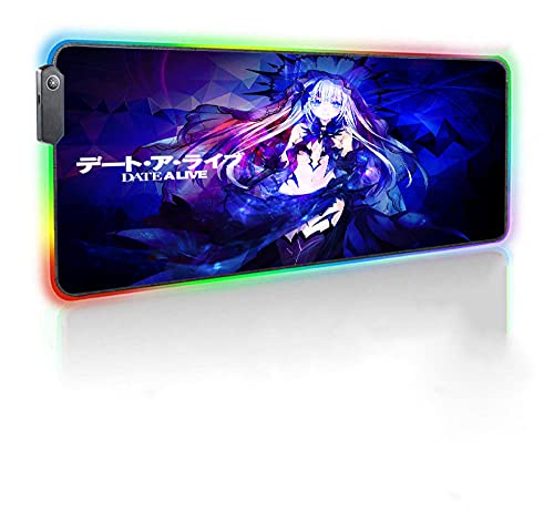 Gaming Mouse Pads Large Date A Live RGB Computer Keyboard Mat Gaming Accessories Anime XXL Pc Gamer Desk Mat 14 Light Modes Led Soft Extended Gaming Mat 600X300mm Gaming Mouse Pads Large Date A Live RGB Computer Keyboard Mat Gaming Accessories Anime XXL Pc Gamer Desk Mat 14 Light Modes Led Soft Extended Gaming Mat 600X300mm