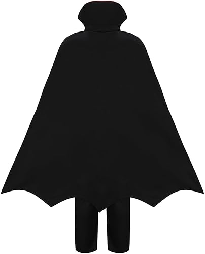 Miniatura 4 de Disfraz de vampiro para niños, disfraz de Halloween gótico con accesorios de lujo, bastón que brilla en la oscuridad, adhesivo para dientes