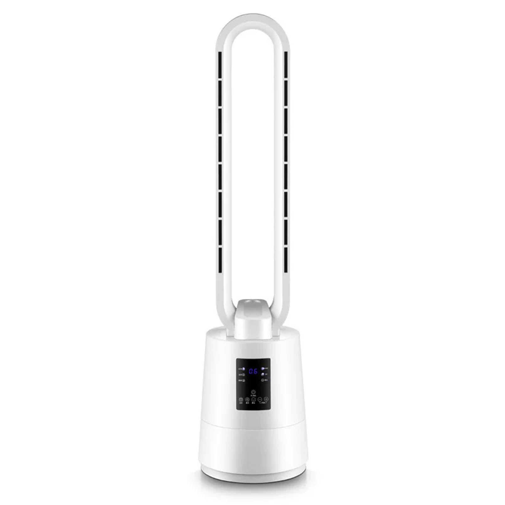 Ventilatore oscillante senza pale, silenzioso, a piantana, con telecomando, 12 velocità, timer 8 ore, per casa, camera da letto, ufficio, circolazione dell'aria