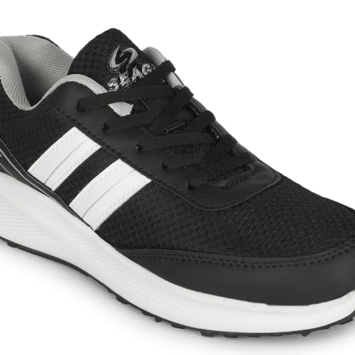 Image of SEAGA Sports Men Running Sports Shoes | Super Soft Breathable Casual Sneakers for Men | Anti-Skid Sole | Cushioned Insole | Lightweight Shoes Pack of 1