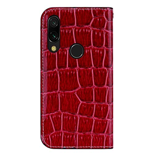 Housse cuir Xiaomi Redmi 7 texture crocodile paillettes chic et robuste - 3