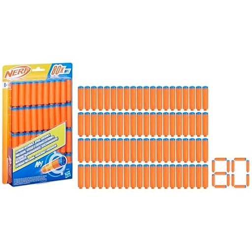 Nerf N Series N1 Darts, Includes 80 Darts, Compatible Only with N Series Blasters, Outdoor Games, Ages 8+ | Ya disponible en tu tienda friki favorita! En mundofriki.es!