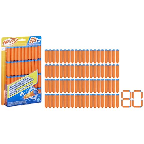 Nerf N Series N1 Darts, Includes 80 Darts, Compatible Only with N Series Blasters, Outdoor Games, Ages 8+
