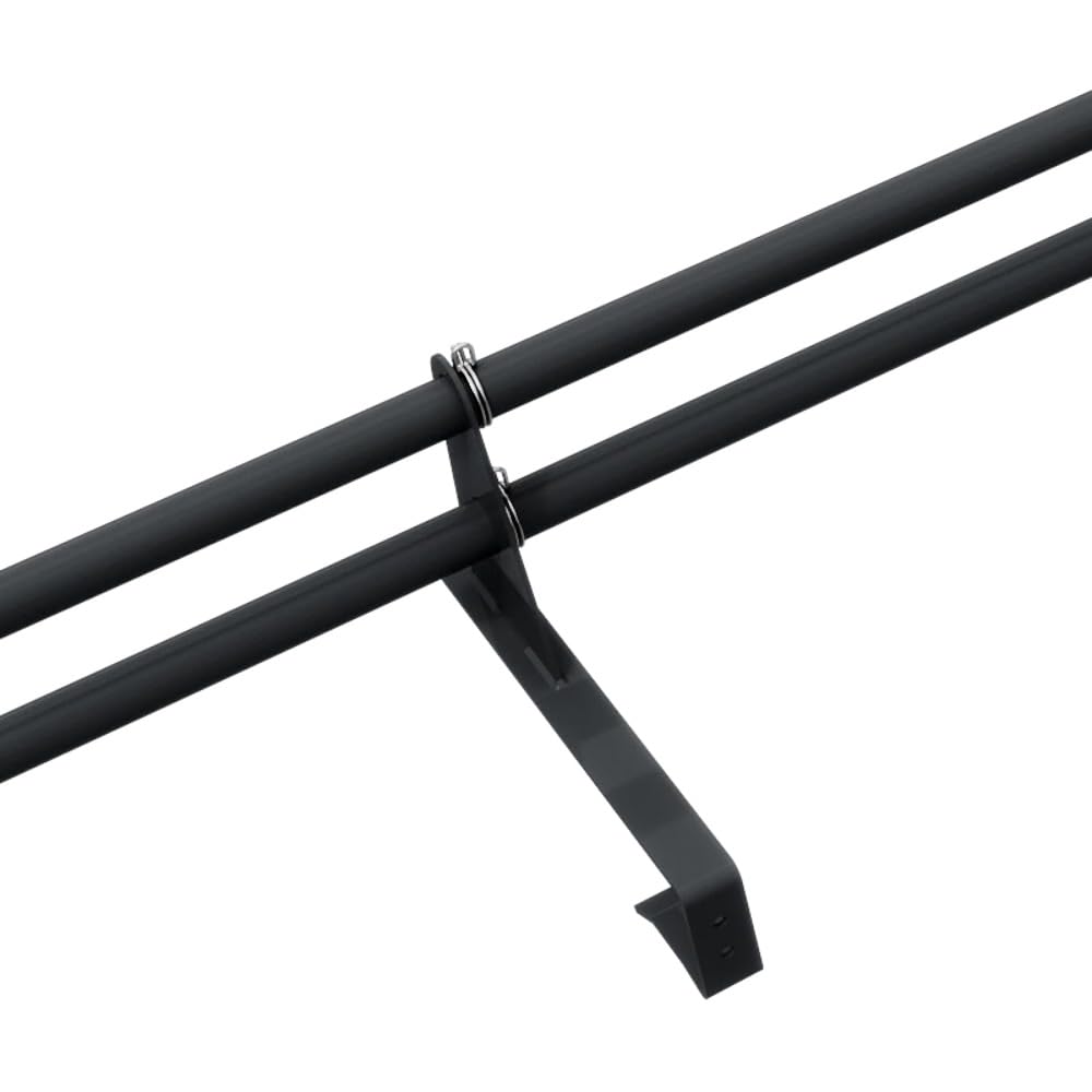 Parotec SCHNEEFANGROHR-Komplettset 3,0 m (300 cm) - für Dachziegel (Ton), Betondachsteine, Falzziegel & Dachpfannen - Schneefang/Dachlawinenschutz - 2 Rohre, 4 Halterungen - RAL 7016 Anthrazit