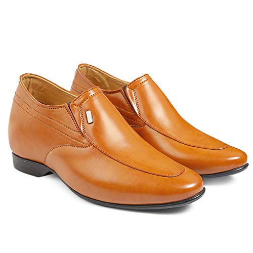 Image of Men's 9 cm (3.5 Inch) Height Increasing Dress Slip-On Formal Faux Leather Shoes