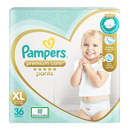 Image of Pampers Active Baby Taped Diapers, Large size diapers, (L) 78 count, taped style custom fit & Premium Care Pants, Extra Large size baby diapers (XL), 36 Count, Softest ever pants
