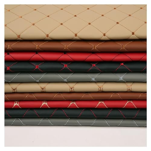Tissu en similicuir imperméable rouge pour rénover vos coussins de voiture - 2