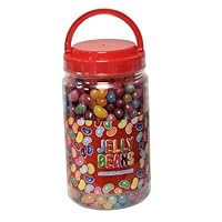 Jelly Beans Assorted Fruit Flavour Jar Sweet Treats Mix Bulk Confectionery Snack Tub Colourful Chewy Candy Ideal for Sharing Parties and Gift Hampers