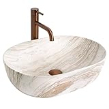 Lavabo Sobre Encimera Rea Amelia 48 Saturn Beige 48X34,5X13,5Cm