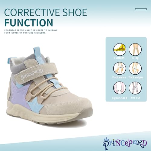 princepard Kids Orthopedic Shoes with Ankle and Arch Support,Breathable and Supportive Sneakers2