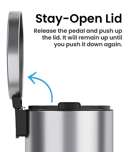 image for iTouchless SoftStep 8 Gallon Step Trash Can with Removable Inner Bucke