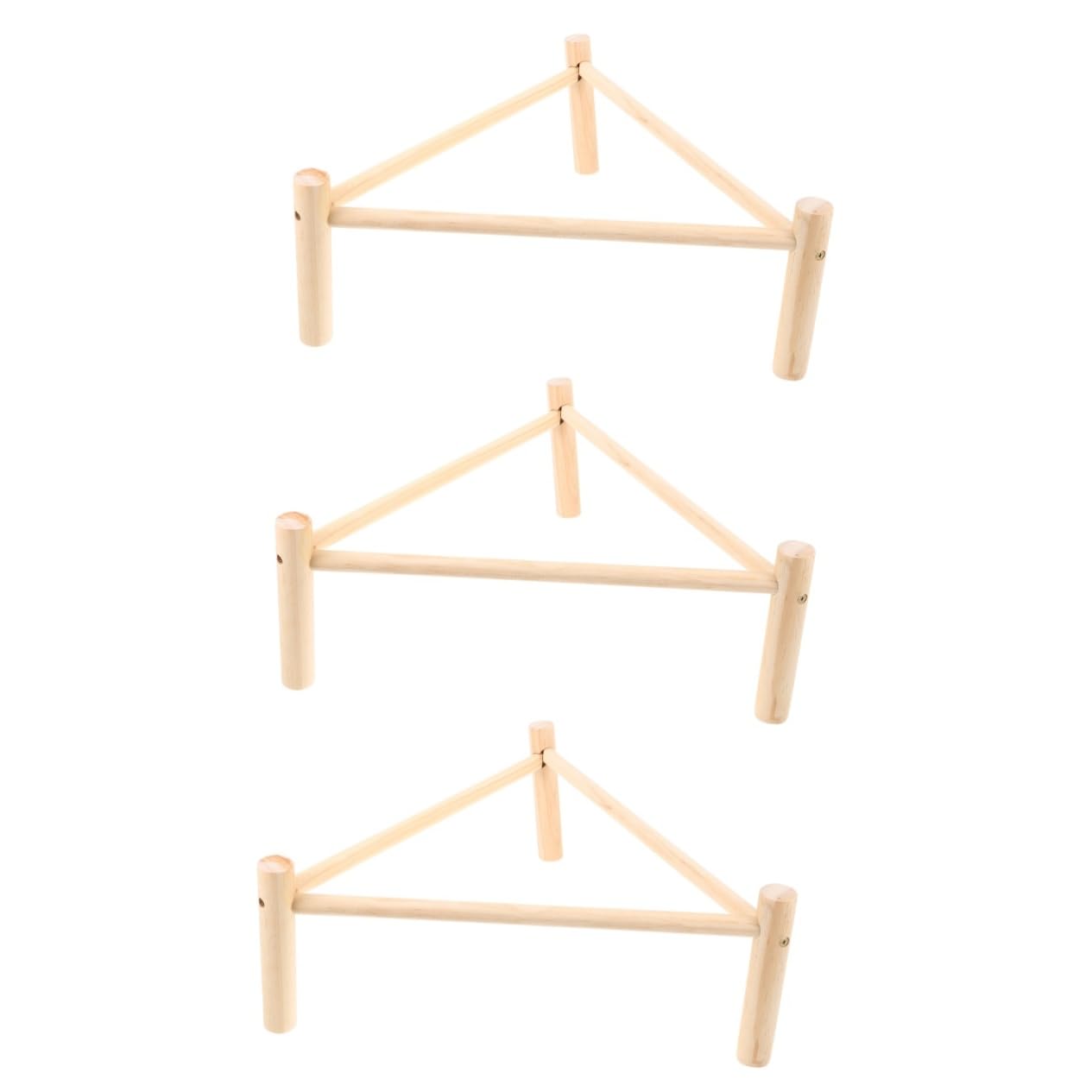 BESTonZON 3 Piezas Soporte Triangular de Madera para Gallinas y Aves Percha Natural para Gallinero Juguete para Accesorio Seguro y Resistente para Ejercicio de Aves