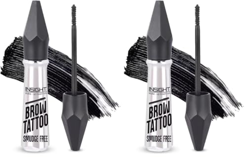 Image of INSIGHT Cosmetics Brow Tattoo - Black|Natural Finsh|Long Lasting|Smudge Free|Transferproof|Sculpts & Defines-5 g (Pack of 2)