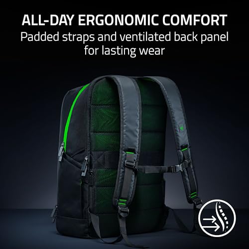 Image of Razer Rogue V4 18 inch Gaming Laptop Backpack - Tear & Water Resistant Exterior, Shockproof Sleeve Fits Up to 18 inch Laptops, Ergonomic Comfort, Made with Recycled Material, Padded Shoulder Straps