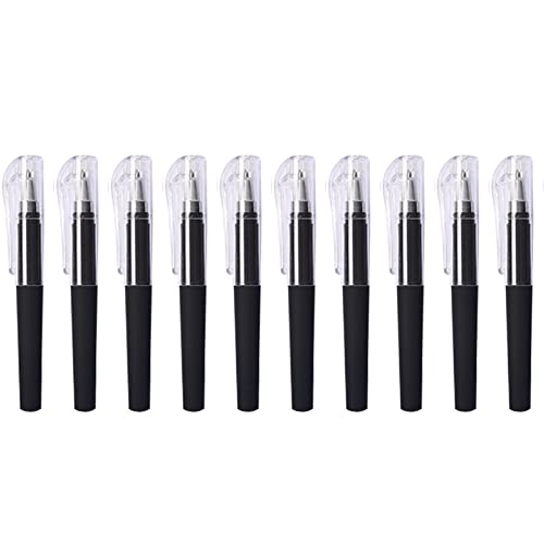 MOZXIRZ 10 bolígrafos gel negro punta fina 0.5mm miniatura 1