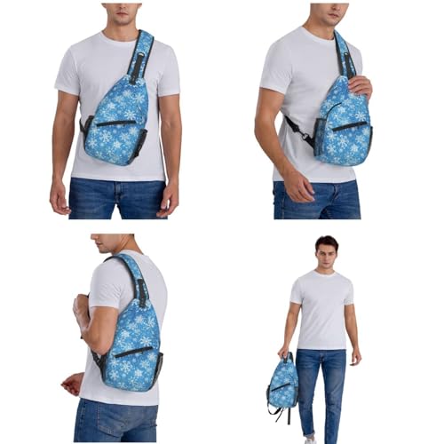 Image of Christmas Snowflake-2 Crossbody Bag Sling Bag Backpack Chest Bags Shoulder Bag for Women Men