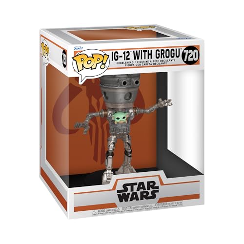 Funko Pop! Deluxe: Grogu (The Child, Baby Yoda) - (IG-12) - The Mandalorian - Vinyl-Sammelfigur - Geschenkidee - Offizielle Handelswaren - Spielzeug Für Kinder und Erwachsene - TV Fans
