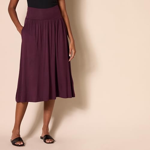 Amazon Essentials Women's Jersey Pull On Midi Length Skirt2