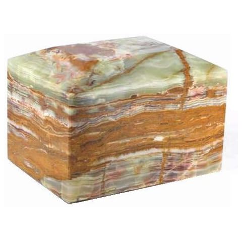 Khan Imports Onyx Stone Urn Vault Cover