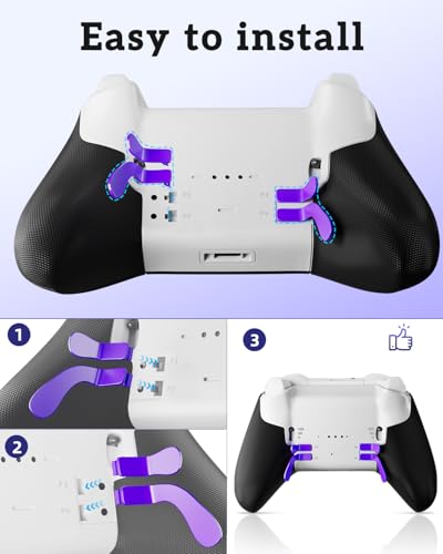 Image of Paddles for XBOX Elite 2 Controller, Replacement Accessories for Xbox Elite Series 2 /2 Core Controller, 4 Pcs Magnetic Metal Elite Controller Paddles, Durable Stainless Steel, Easy Installation, Secure Fit(Purple)