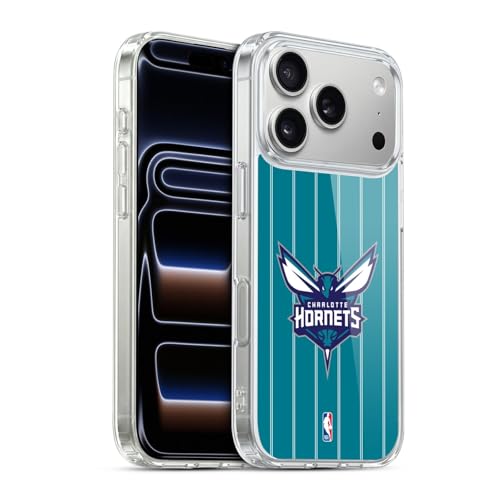 Head Case Designs sous Licence Officielle NBA Design Turquoise Charlotte Hornets Logo Coque en Gel [Protection de Qualité Militaire] Compatible avec Apple...