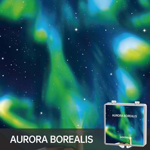 pococo aurora and deep sea series galaxy star projector night light discs realistic galaxy patterns 5k ultra hd 96 light transmission high brightness - 6-piece pack projector not included
