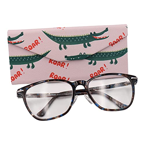 Image of Real Sic Glasses Case for Men and Women - Magnetic Folding Hard Shell Sunglass Holder - Inspired by Adorable Animals