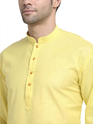 Image of KRAFT INDIA Men Cotton Striped Kurta Pyjama Set