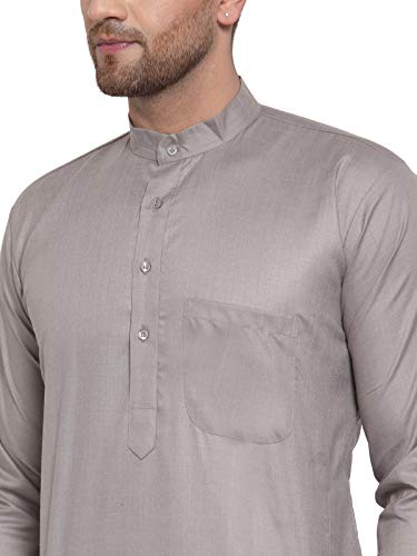 Image of Jompers Men's Cotton Regular Fit Solid Kurtas