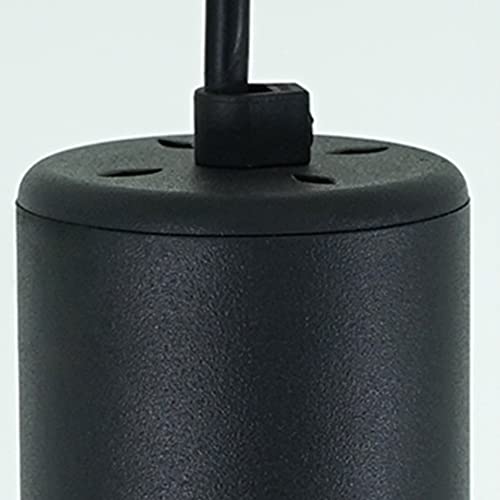 Mini suspension LED cylindrique noire 6x30cm pour bar