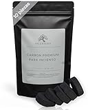 Incensera Carbón Incienso 33mm - 10 Discos De Combustión Rápida - Quema hasta 60 Minutos - Carbón Incienso Natural - Ideal para Quemadores De Resina E Incensarios