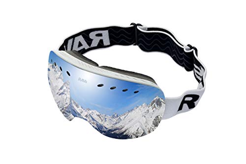 Gafas de esquí universales Ravs con cristal doble blanco