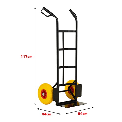 Rhino Racking Industrial Steel Sack Truck, Heavy Duty, Black, 325kg Load Weight