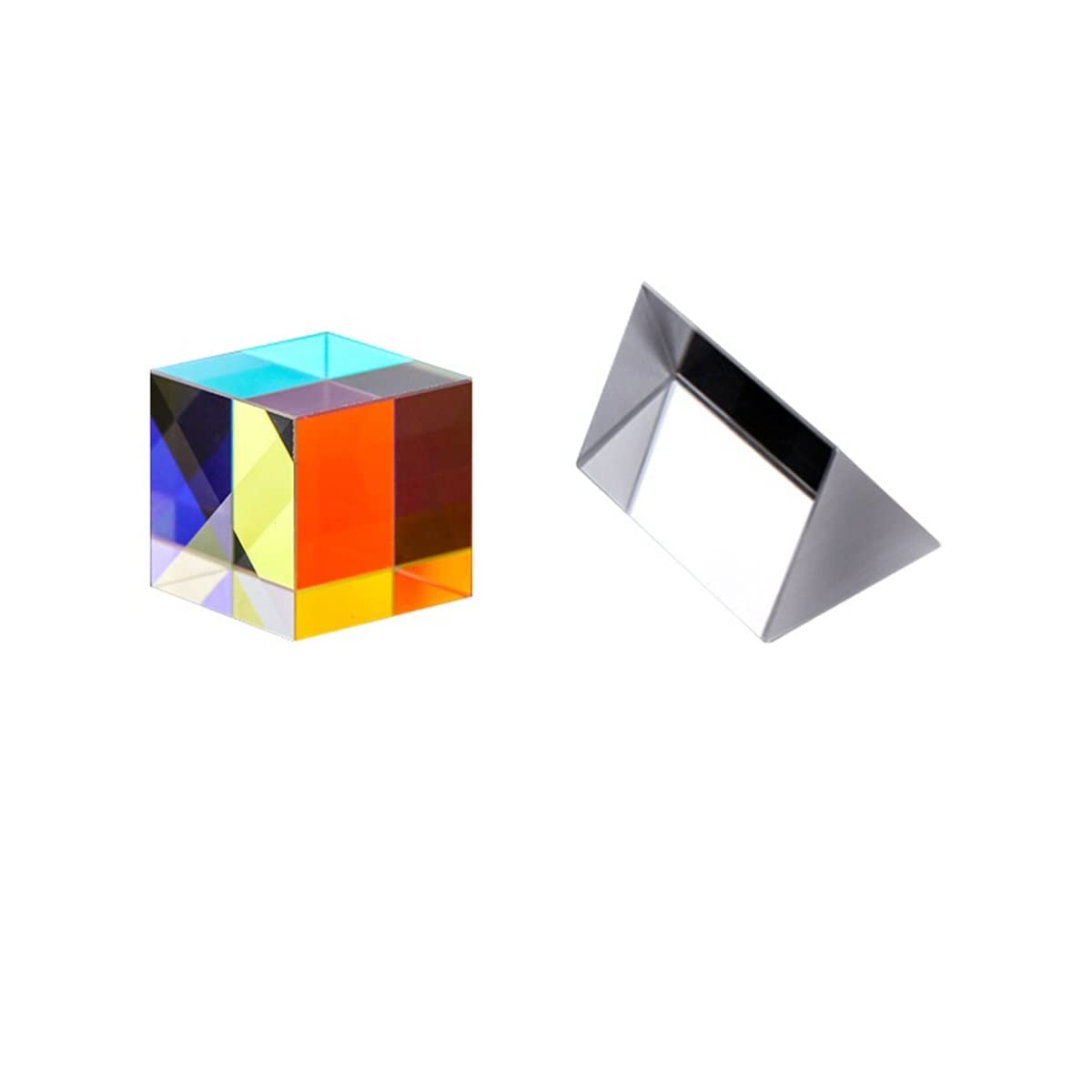 Prismes et kaléidoscopes Équipement expérimental de lentille concave de Prisme Triangulaire d'expérience Optique Kits d'optique pour Classe de Sciences (Color : B)