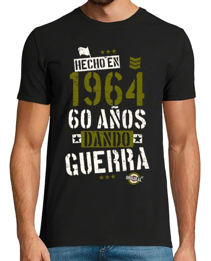 T-shirts presente 60 aniversário para homem - t-shirt 60 anos homem - t-shirt 1964 - t-shirt divertida presente compatível - presentes originais para homem 60 anos - ideias para aniversário 60 anos,
