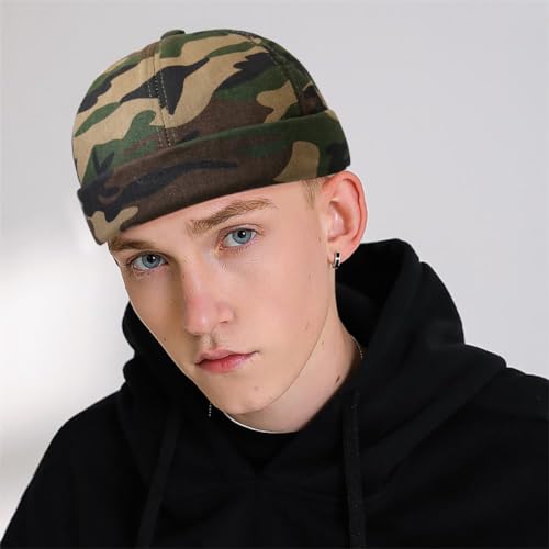 Image of Dome Brimless Hats for Women Men Beanie Docker Cap Sailor Skull Cap