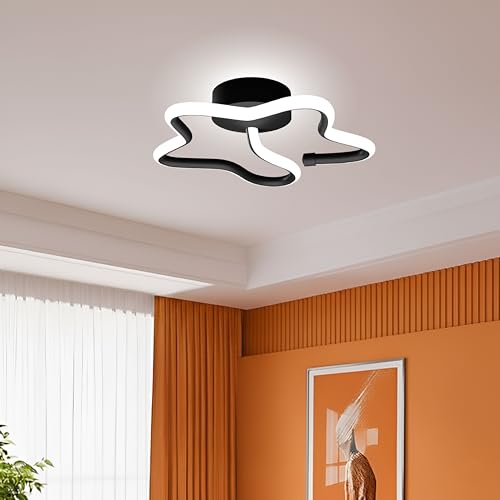 Image of LED Ceiling Light Star 3 Color Modes Warm, Cool White, Neutral Modern Decorative 50W Ceiling Lamp for Living Room, Bedroom Energy Efficient & Bright Lighting (Star)