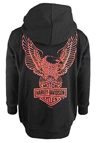 Harley-Davidson Little Boys' French Terry Zip-Up Hooded Sweatshirt - Black2