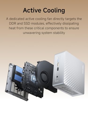 Image of MINISFORUM M1 Plus Mini PC, Intel Core i5-12600H (12C /16T, 4.5GHz), 16GB DDR5 RAM, 512GB SSD, Triple 4K Display (HDMI /DP /USB 4.0), Dual 2.5GbE Port, WiFi 6E, Compact Desktop Computer