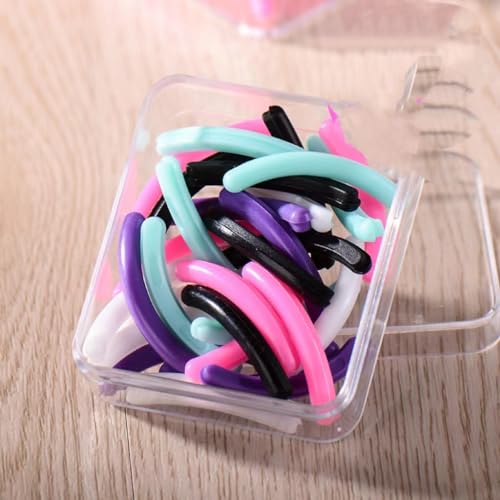 30Pcs A Box of Eyelash Curler Refill Pads Mixed Color Eyelash Curler Pads Silicone Rubber with Box Pads Eyelash for Universal Eye lash Curler Eye - Thumbnail 4