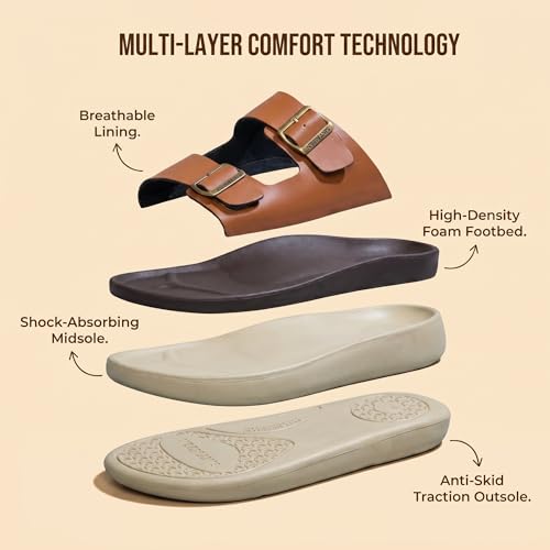 Image of Neeman's PureWhoosh Flow Sandals for Men | Waterproof Chappal | Casual Slippers with Ergonomic Arch Support & Anti Skid EVA Sole | Adjustable Strap | Lightweight Monsoon Floaters for Beach & Outdoor Wear