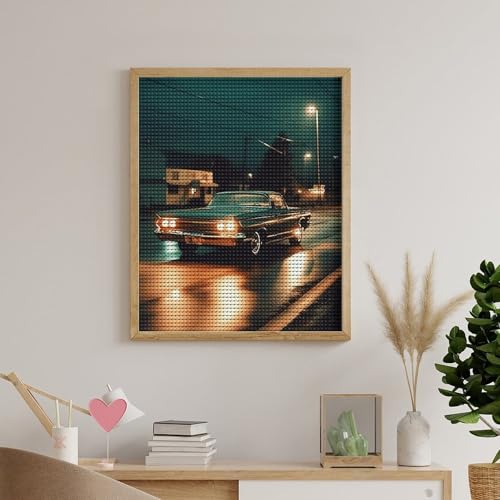 Peinture diamant voiture de course pour décoration murale maison