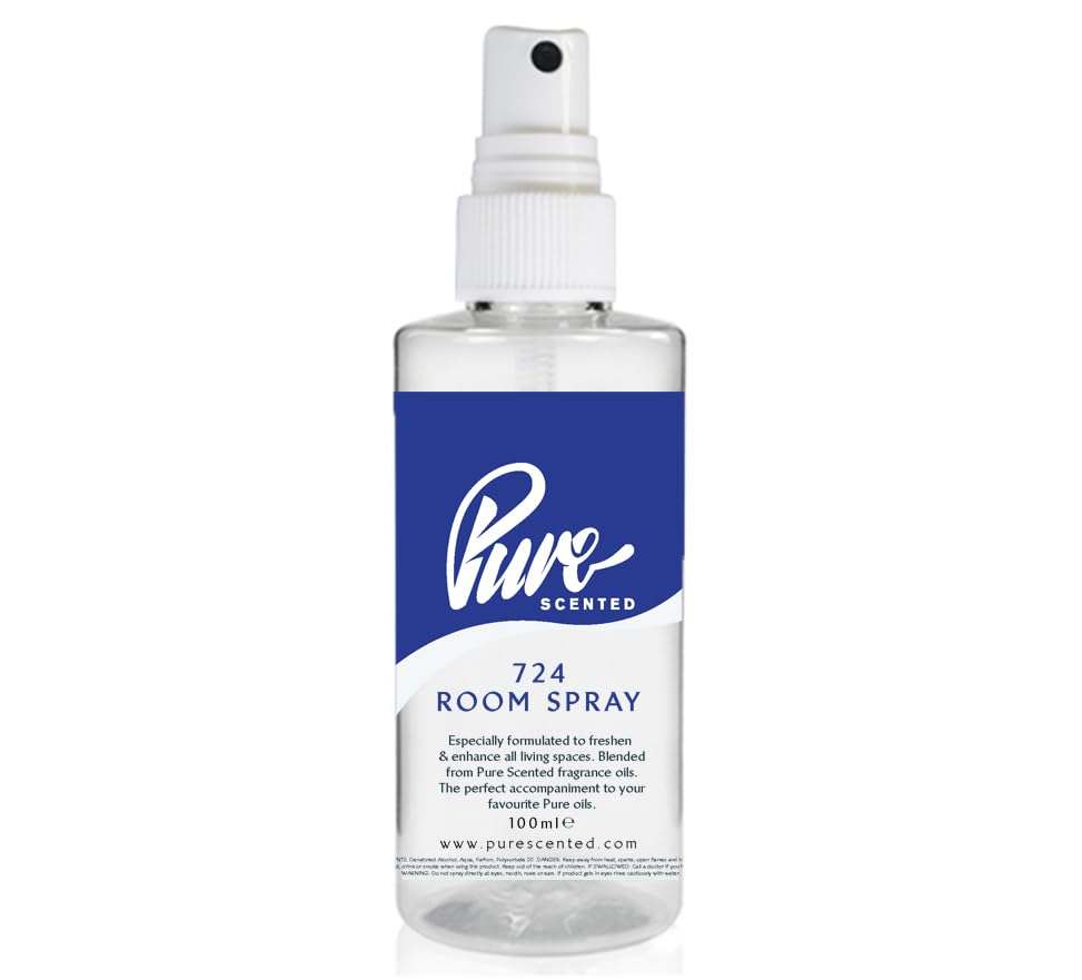 Pure Scented 100ml Room & Fabric Sprays Suitable For Home, Car, Caravan, Work, Gym Bags, Odour Eliminators (1 x 100ml, 724)