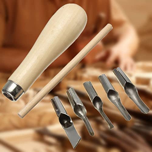 Image of KRAFTMASTERS 5 in 1 Linoleum Cutter Tools. 5 Blade Set for Lino Cutting, Linograph Printmaking Stamp. Great Cutters for Rubber Stamps, DIY Carving, Blocks, Sculpting