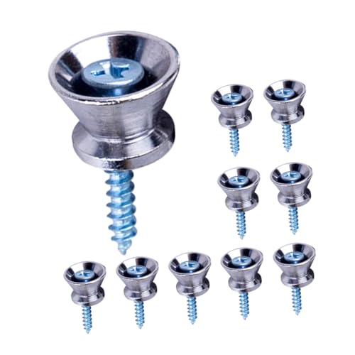 COOPHYA 10piezas Pasador De De Correa De Guitarra Metal Antideslizante Accesorios Para Botones De Correa...