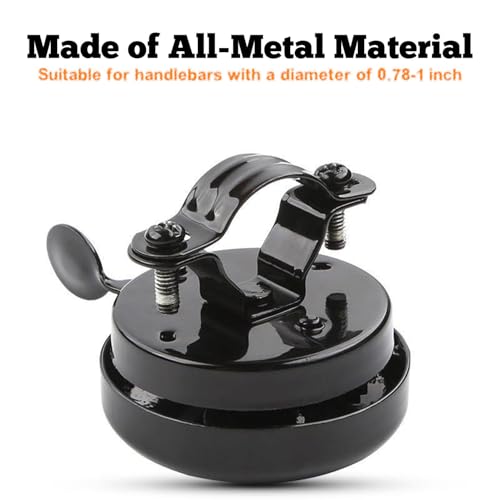 image for POSIKO Bike Bells Fully Metal 2 Pack Cycling Horns, Loud Ringing Sound